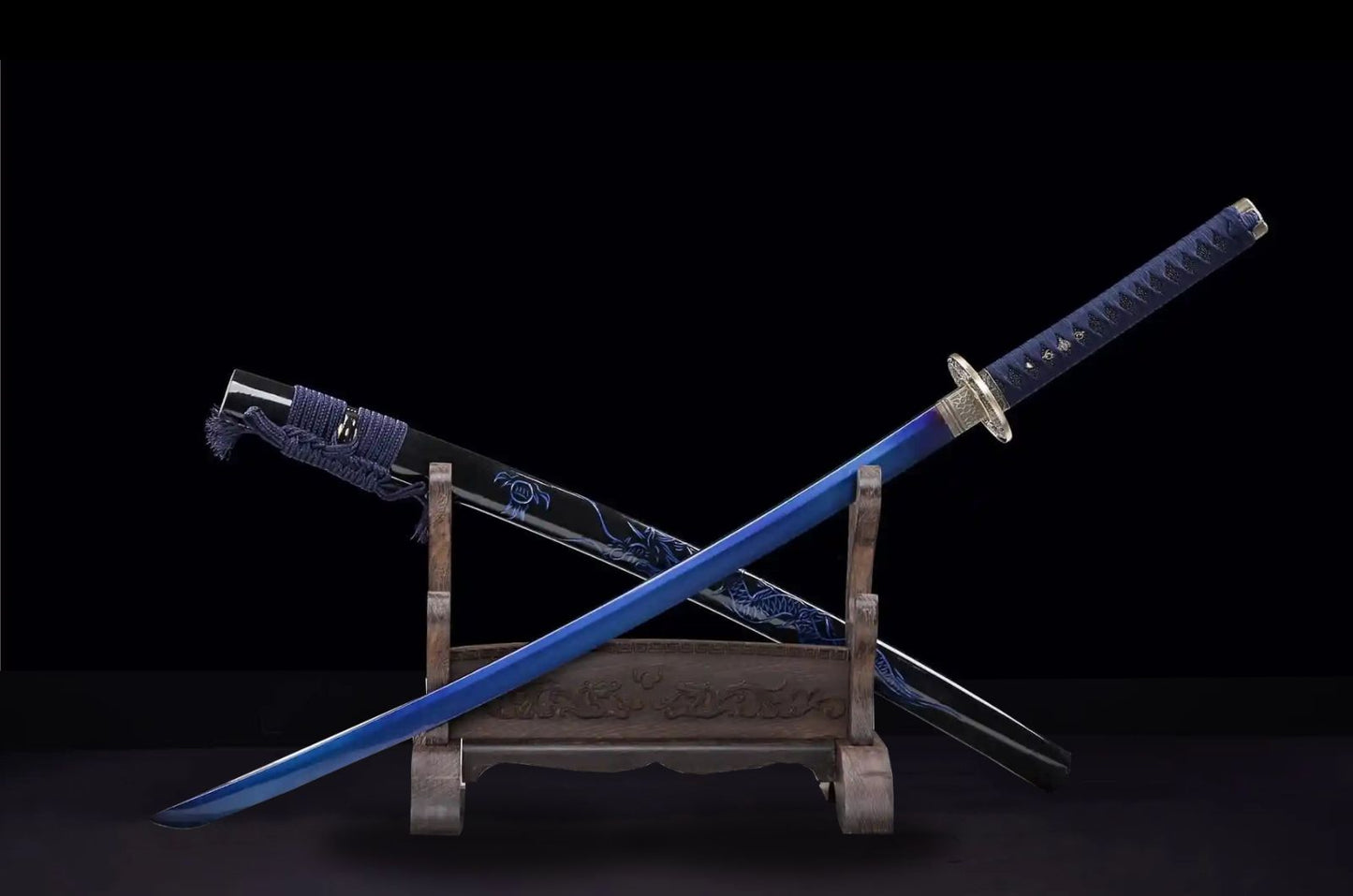 Blue Dragon King Katana (Blue T10 Steel)