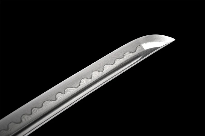 Katana Hakodate (Damascus Steel & Hamon)