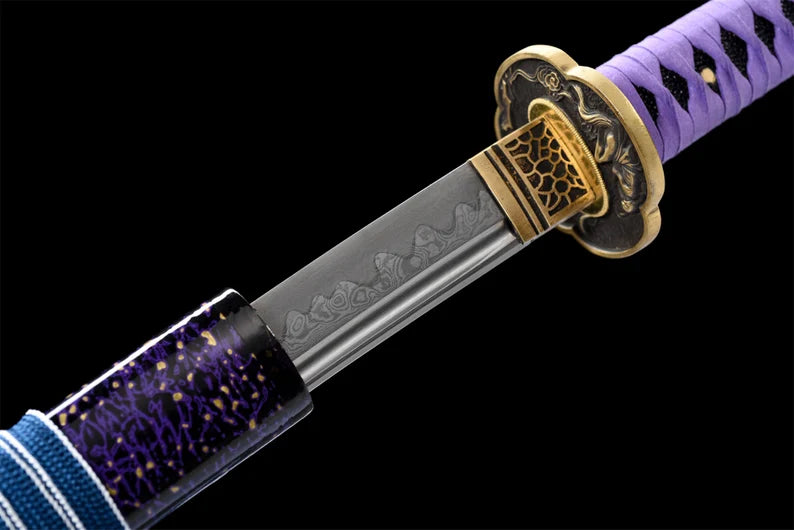 Katana Hakodate (Acier Damas & Hamon)