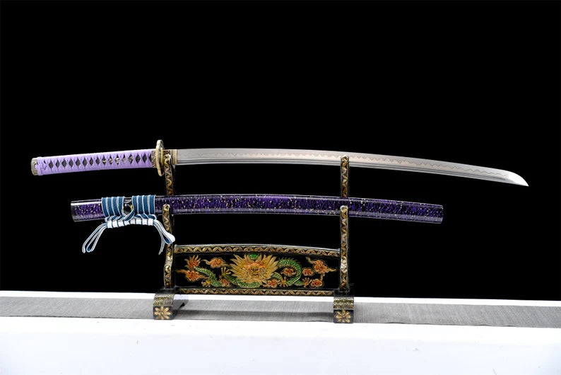 Katana Hakodate (Damascus Steel & Hamon)