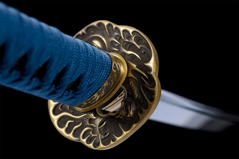 Katana Ashibetsu (Blue Damascus Steel)