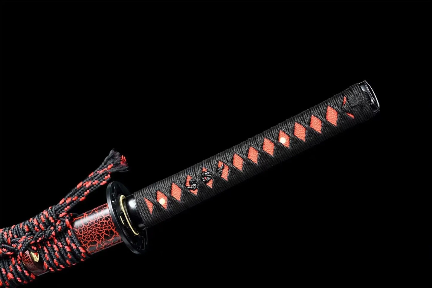 Magma Katana (Red Damascus Steel)