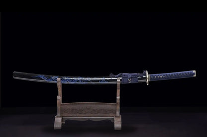Blue Dragon King Katana (Blue T10 Steel)