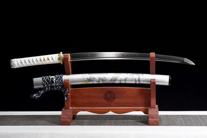 Tamana Wakizashi (T10 Steel & Genuine Hamon)