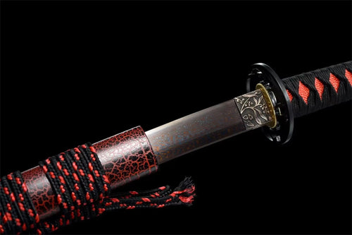 Magma Katana (Red Damascus Steel)
