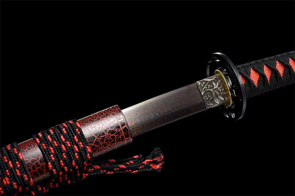 Magma Katana (Red Damascus Steel)