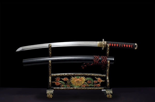 Maizuru Wakizashi (Damascus steel)