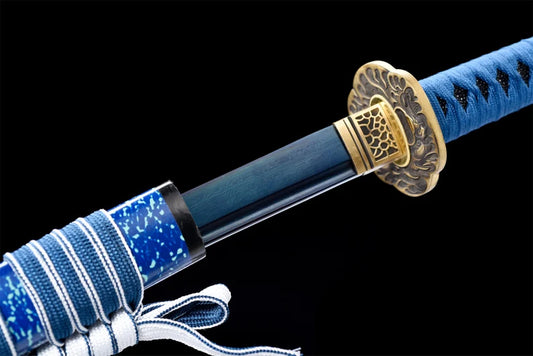 Katana Ashibetsu (Blue Damascus Steel)