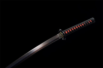 Magma Katana (Red Damascus Steel)