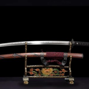 Wave Damascus Katana (Damascus Steel & Genuine Hamon)