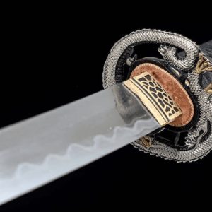 Katana Kiryu (Blunt T10 Damascus Steel & Genuine Hamon)