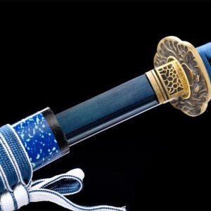 Katana Ashibetsu (Blunt Blue Damascus Steel)